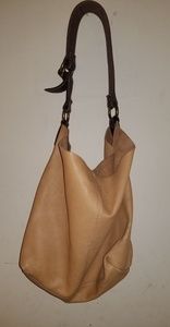 LUCKY BRAND WOMEN’S Tan Thick Pebbled Leather Slou